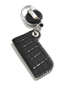 画像2: B.B.SIMON BLACK CROCODILE LIGHTER HOLDER (2)
