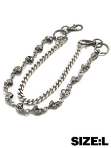 画像1: 【送料無料】B.B.SIMON SKULL PANTS CHAIN LARGE RING (1)