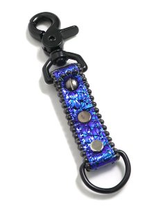 画像2: 【送料無料】B.B.SIMON BLUE PEARL ZIRCON LEATHER KEY CHAIN (2)