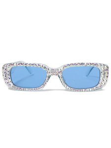 画像2: 【送料無料】B.B.SIMON BB CRYSTAL SUNGLASSES CLEAR SKY BLUE (2)