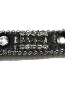 画像3: 【送料無料】B.B.SIMON BLACK & CLEAR LEATHER KEY CHAIN (3)