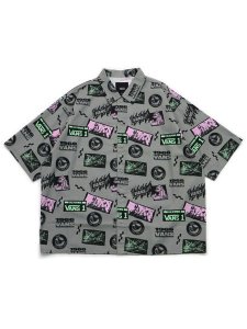 画像1: VANS STICKER GFX SS SHIRT GREY STICKER PRINT (1)