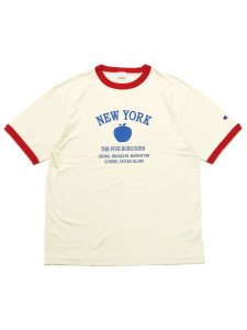 画像1: CHAMPION S/S RINGER TEE-NATURAL (1)