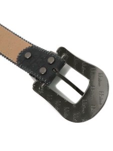 画像3: 【送料無料】B.B.SIMON LAVASAN BLACK JET LEATHER BELT (3)