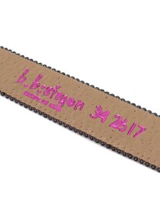 画像6: 【送料無料】B.B.SIMON LAVASAN RED SNAKE HEMATITE LEATHER BELT (6)