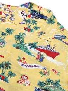 画像3: 【SALE】【送料無料】POLO RALPH LAUREN CLASSIC F HOLIDAY BEAR RAYON CAMP SHIRT (3)