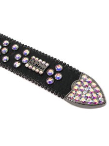 画像4: 【送料無料】B.B.SIMON KHAYYAM BLACK AB LEATHER BELT (4)
