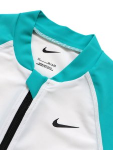 画像3: 【KIDS】NIKE TODDLER BOYS ZIP RASH GUARD-TURQUOISE (3)