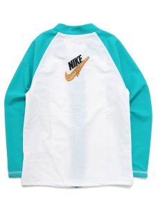 画像2: 【KIDS】NIKE TODDLER BOYS ZIP RASH GUARD-TURQUOISE (2)