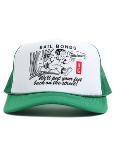 画像2: ACAPULCO GOLD BAIL BOND TRUCKER CAP GREEN/WHITE (2)