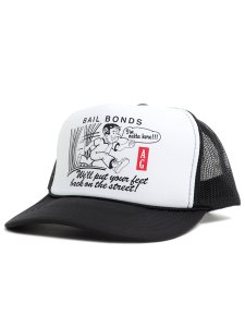 画像1: ACAPULCO GOLD BAIL BOND TRUCKER CAP BLACK/WHITE (1)
