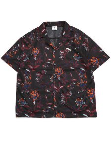 画像1: PUMA FLORAL SPORT AOP SHIRT-PUMA BLACK (1)
