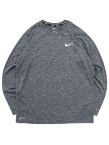 画像1: NIKE HEATHER L/S HYDRO GUARD BLACK (1)