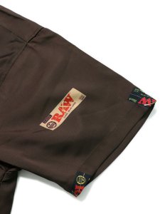 画像6: 【送料無料】INTERBREED RAW PAPERS OPEN COLLAR SHIRT BROWN (6)