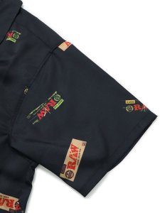 画像6: 【送料無料】INTERBREED RAW PAPERS OPEN COLLAR SHIRT BLACK (6)