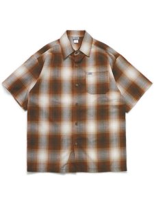 画像1: CALTOP FL PLAID S/S SHIRT CARAMEL (1)