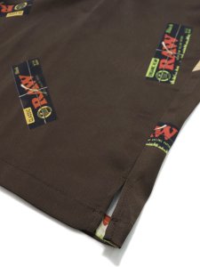 画像5: 【送料無料】INTERBREED RAW PAPERS OPEN COLLAR SHIRT BROWN (5)