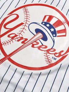画像4: 【送料無料】FANATICS YANKEES PRIMARY LOGO BB SHIRT WH/NV STRP (4)