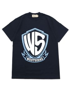 画像1: WEST WEAR WS LOGO TEE NAVY/SKY BLUE/WHITE (1)