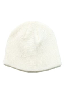 画像1: ADVANCE ACRYLIC SHORT BEANIE WHITE (1)