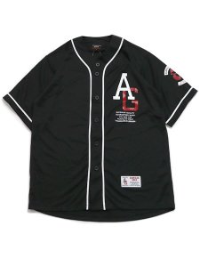 画像1: 【送料無料】ACAPULCO GOLD B1G BASEBALL JERSEY BLACK (1)