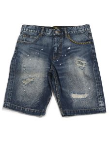 画像1: 【MEGA SALE】DBL STUDS DENIM SHORTS (1)