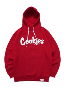 画像1: 【送料無料】COOKIES CLOTHING ORIGINAL MINT FLEECE HOODIE RED/WHITE (1)