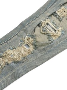 画像6: 【送料無料】mnml X201 RHINESTONE SKINNY DENIM BLUE (6)