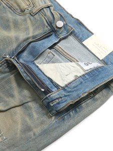 画像4: 【送料無料】mnml X201 RHINESTONE SKINNY DENIM BLUE (4)