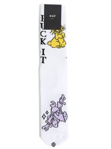 画像1: HUF TRIP CREW SOCK WHITE (1)