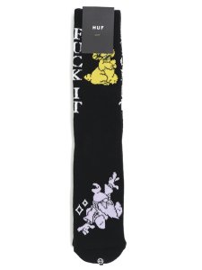 画像1: HUF TRIP CREW SOCK BLACK (1)