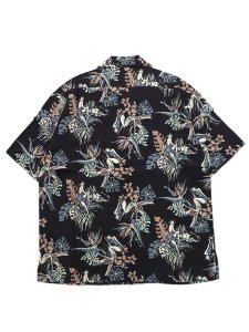 画像2: 【送料無料】AVIREX ALOHA SHIRT TROPICAL GIRL BLACK (2)