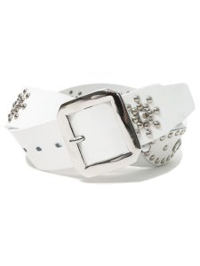 画像1: RAISE8 APPAREL 38MM LEATHER BELT WHITE/SILVER (1)