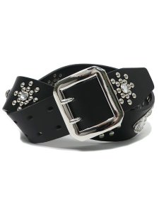 画像1: RAISE8 APPAREL 38MM LEATHER BELT BLACK/WHITE/SILVER (1)