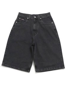 画像2: 【送料無料】FUBU DENIM BUGGY HALF PANTS BLACK (2)
