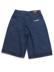 画像1: 【送料無料】FUBU DENIM BUGGY HALF PANTS NAVY (1)