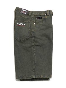 画像3: 【送料無料】FUBU DENIM BUGGY HALF PANTS BROWN (3)