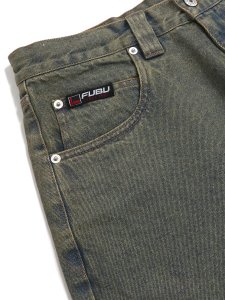 画像4: 【送料無料】FUBU DENIM BUGGY HALF PANTS BROWN (4)