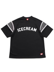 画像1: 【送料無料】ICECREAM PASS CROP FIT FOOTBALL JERSEY BLACK (1)