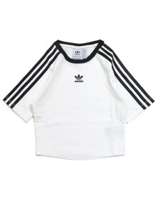 画像1: ADIDAS WMNS 3 STRIPES BABY TEE-WHITE (1)