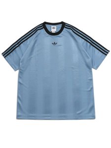 画像1: ADIDAS JACQUARD JERSEY-ASH BLUE/BLACK (1)