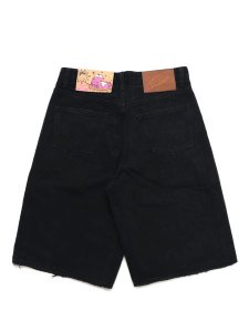 画像2: 【送料無料】ICECREAM BIG BLACK DENIM SHORTS BLACK CARAMEL (2)