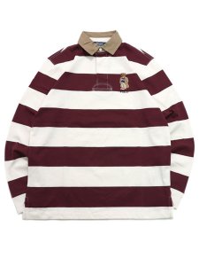 画像1: 【送料無料】POLO RALPH LAUREN CLASSIC FIT COLLEGIATE BEAR RUGBY SHIRT (1)