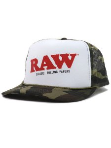 画像1: RAW MESH CAP WOODLAND CAMO (1)
