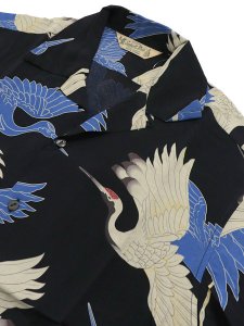 画像3: 【送料無料】SCHOTT PINEAPPLE JUICE RAYON SHIRT CRANE (3)
