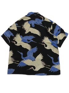 画像2: 【送料無料】SCHOTT PINEAPPLE JUICE RAYON SHIRT CRANE (2)