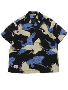 画像1: 【送料無料】SCHOTT PINEAPPLE JUICE RAYON SHIRT CRANE (1)