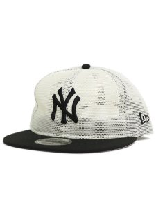 画像1: NEW ERA 9FIFTY TRUCKER ALL MESH YANKEES CRM/BLK (1)