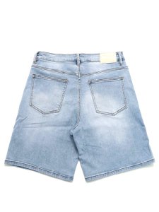 画像2: 【送料無料】ALMOST SOMEDAY PATCHWORK JORTS BLUE (2)