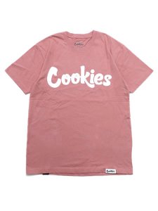 画像1: COOKIES CLOTHING ORIGINAL LOGO TEE DUSTY ROSE/WHITE (1)